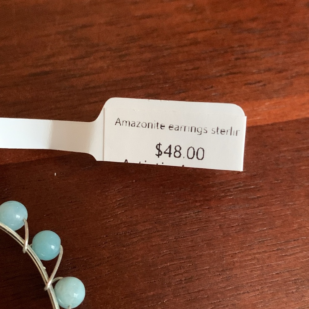 NWT Barse sterling silver amazonite earrings - Picture 3 of 4